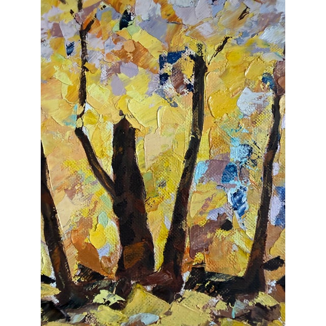 Late 20th Century Autumn Trees Original Oil Painting Artist Signed Vuckovic For Sale - Image 9 of 10