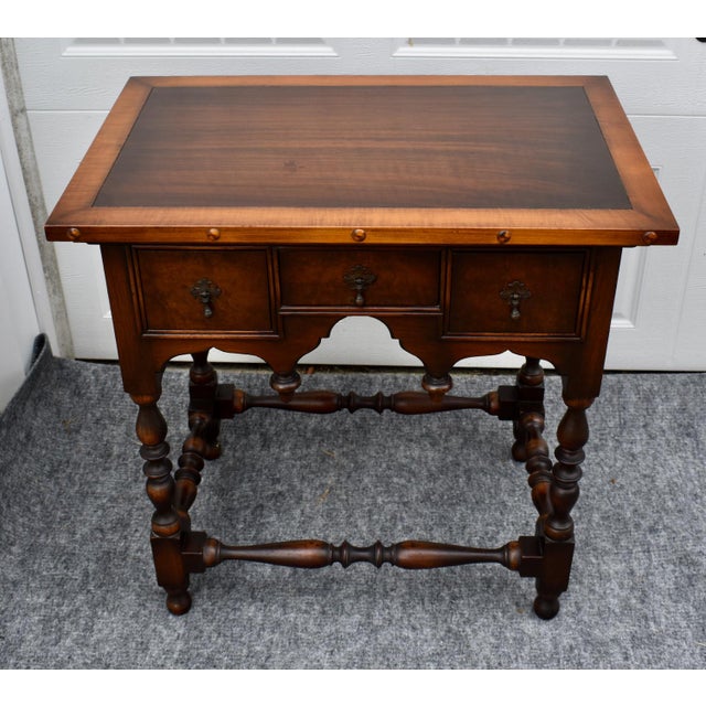 Antique Walnut Table William and Mary Style Accent Side 3 Drawers For Sale - Image 16 of 16
