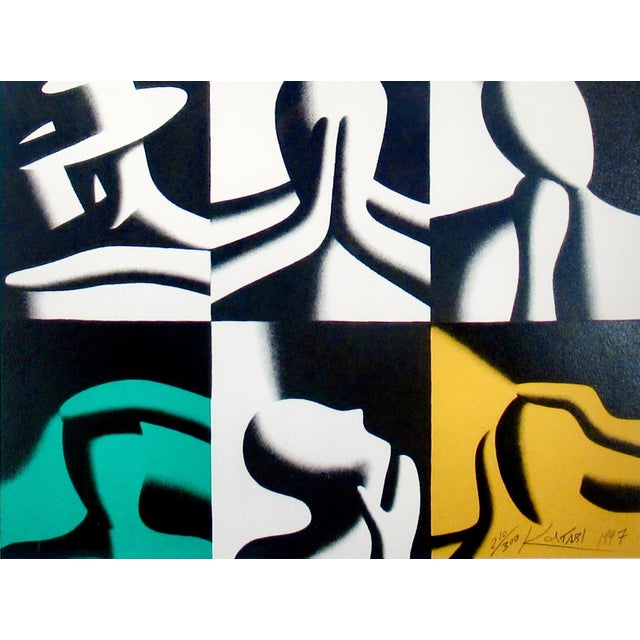 1990s Mark Kostabi Conversations Pieces 1997 Reproduction Print For Sale - Image 5 of 7