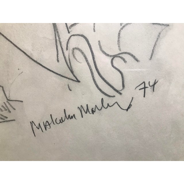 A contemplative figure drawing by the British-American visual artist and painter Malcolm Morley. He was known as an artist...