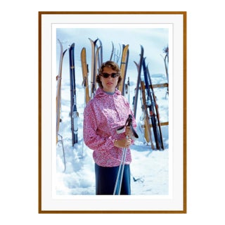 Toni Frissell 'Zermatt Ski Fashion' Archival Pigment Print Framed in Brown For Sale