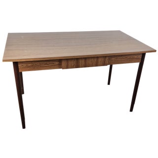 Dining Table in Formica with Drawer and Metal Legs, 1970s For Sale