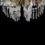 Vintage French Empire Style Cut Crystal & Glass 9-Light Basket Chandelier C1940 For Sale - Image 6 of 7