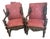 Pair Antique Baroque Walnut Italian Armchairs Carved Andrea Brustolon Style For Sale