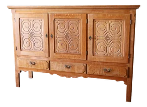 Mid 20th Century Modern Henning Kjaernulf Style Tall Cabinet / Sideboard in White Oak