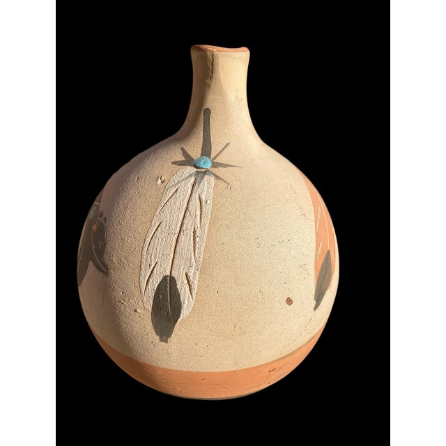 Native American Vintage Southwestern Pueblo Handmade Pottery Vase by Betty Selby, Native American Art For Sale - Image 3 of 9