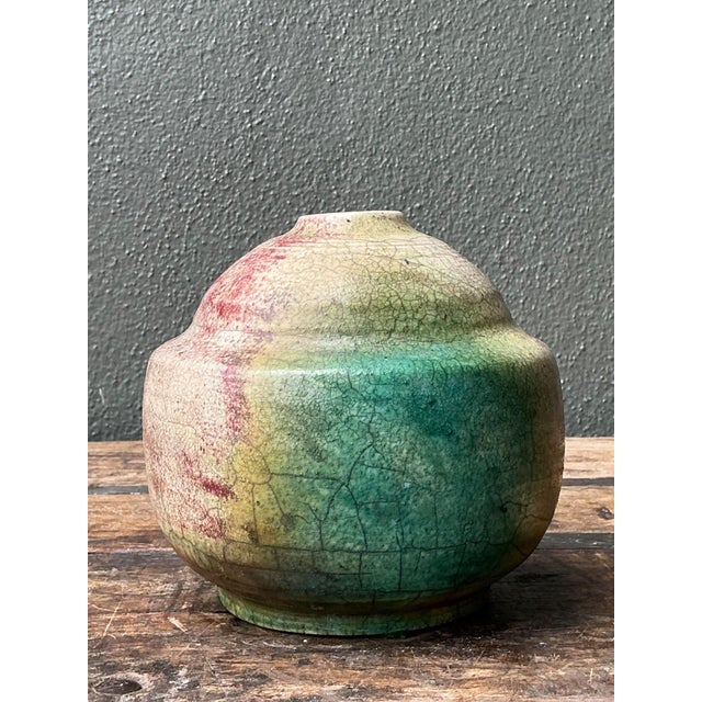 Vintage Abstract Glazed Ceramic Vessel For Sale - Image 9 of 12
