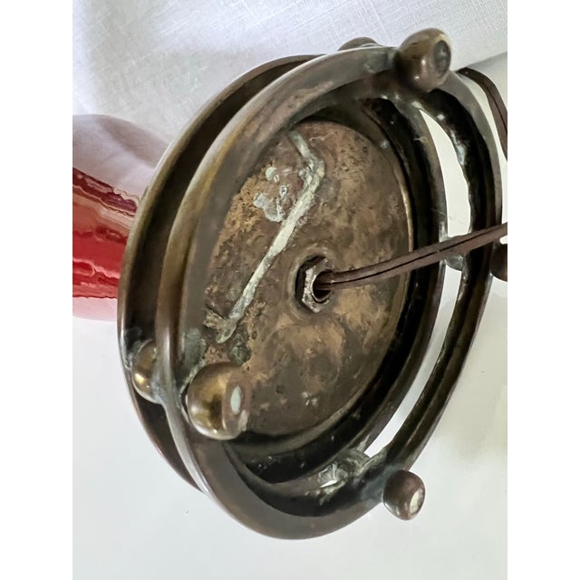 Antique Chinese Oxblood Vase Lamp – Sang De Boeuf Glaze, Brass Base For Sale - Image 11 of 11