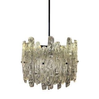 Chandelier in Ice Glass Acrylic from Veb Narva For Sale