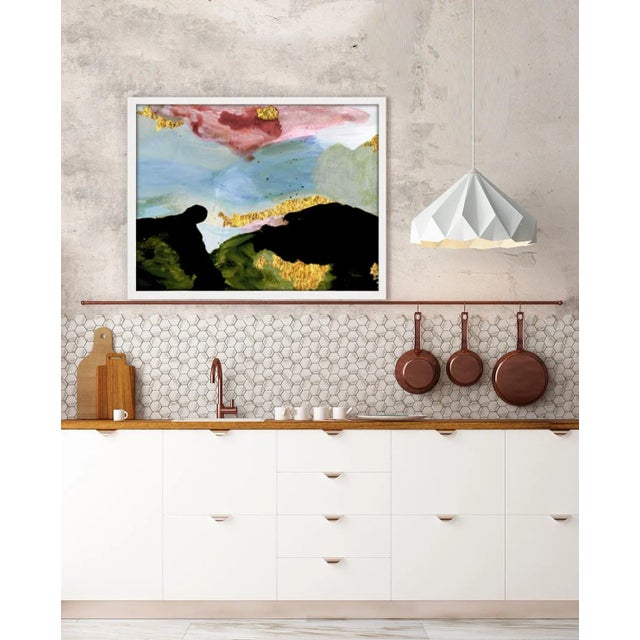 DESCRIPTION: Blush of Spring by ZBC House, Framed Art Print Frame: White Matte This abstract landscape is a meeting of...