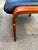 1980s Vintage Danish Navy Lounge Chair and Ottoman Set For Sale - Image 5 of 11