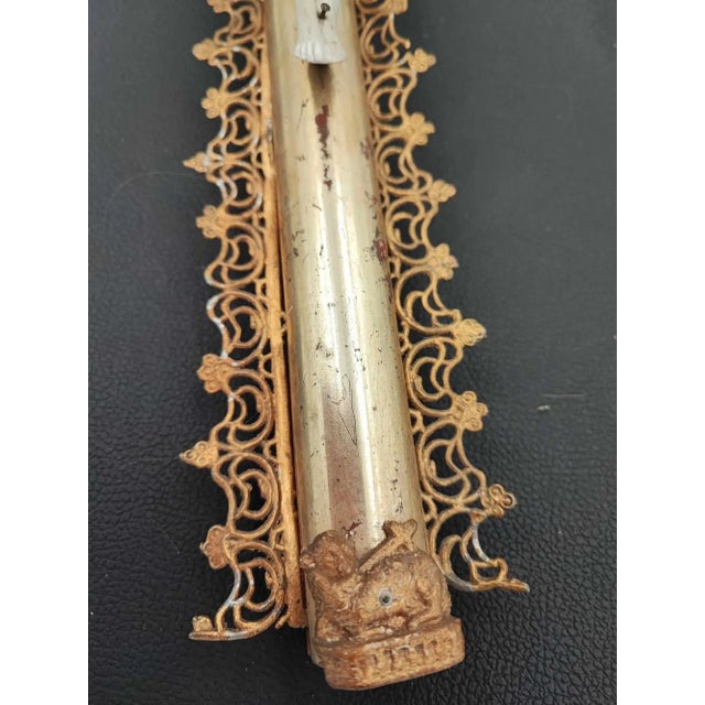 Art Nouveau Cross in Brass Lace For Sale - Image 4 of 9