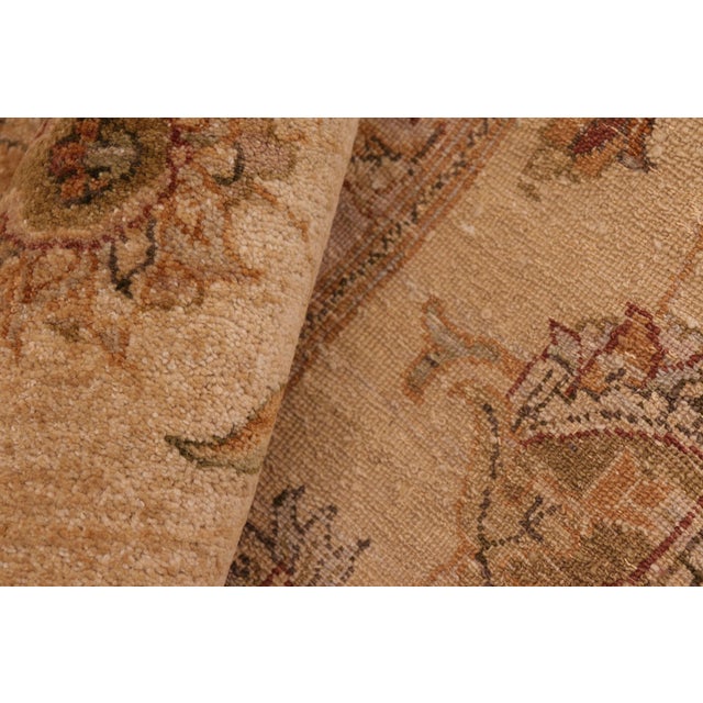 Textile Classic Ziegler Gold Beige Hand-Knotted Wool Rug - 7'10'' X 10'3'' For Sale - Image 7 of 8