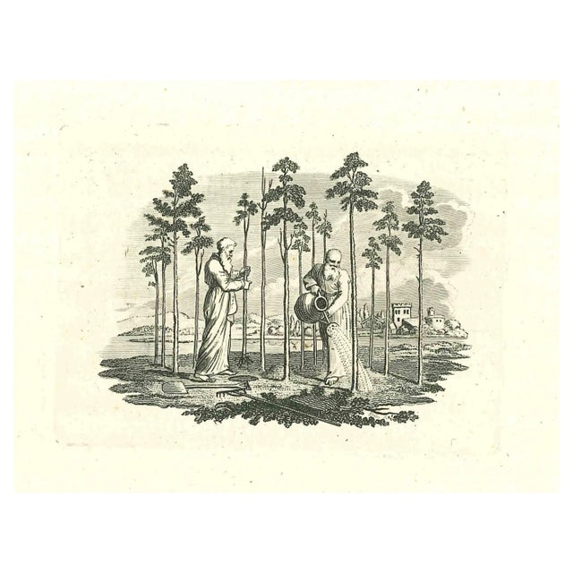 Thomas Holloway, Daily Life Scene, Original Etching, 1810 For Sale