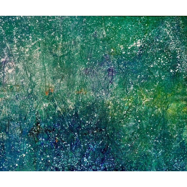 Contemporary Abstract Oil on Canvas "The Hidden Field" by Reiner Heidorn For Sale - Image 4 of 6