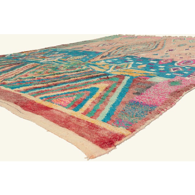 22102 Contemporary Boujad Moroccan Rug, 09'07 x 12'11. The Living Chronicle: A Modern Boujad Moroccan Masterpiece of...
