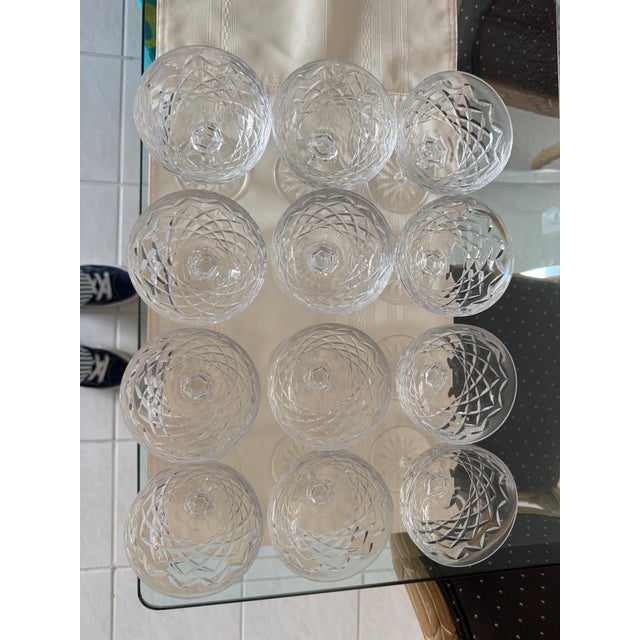 Waterford Crystal 1970s Waterford Powerscort Crystal - Champagne/Tall Sherbert - Set of 12 For Sale - Image 4 of 4