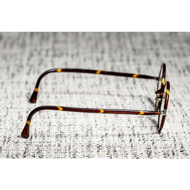 Glass Charming 1920s Antique Patterned Eyeglasses Spectacles Home Decor Prop For Sale - Image 7 of 10