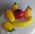 1960s Mid-Century Italian Handblown Art Glass Fruit & Vintage Ceramic Pedestal Compote Centerpiece Set - 7 Pieces For Sale - Image 5 of 11