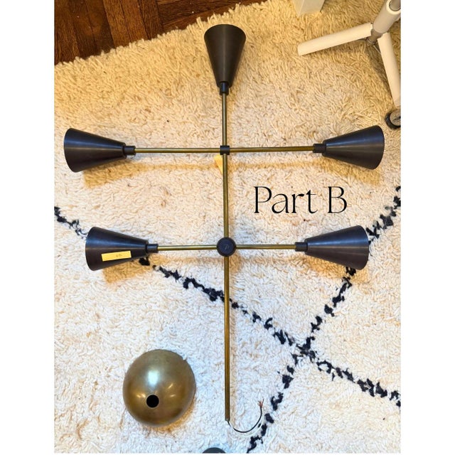 Triad 15 Pendant by Apparatus in Antique and Blackened Brass For Sale - Image 11 of 11