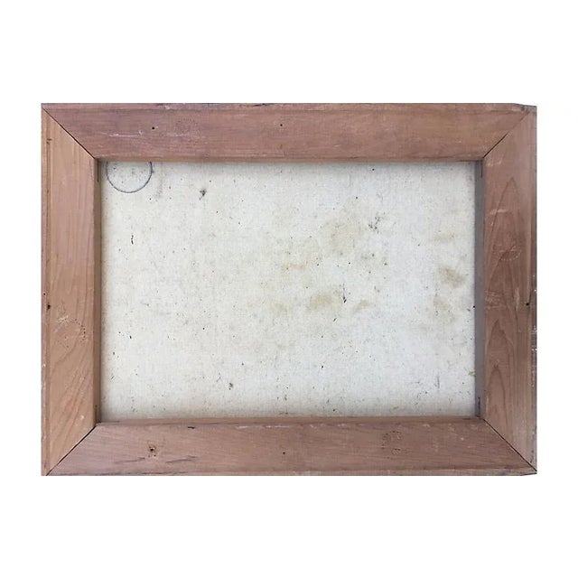 Textile Young Woman Seated' by Jozsef Biro, Circa 1920 Hungarian Figural Oil, Academie Julian, Academie De Geneve For Sale - Image 7 of 8