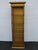 Hollywood Regency Tall Narrow Distressed Gold Display Shelf Cabinet 6661 For Sale - Image 4 of 15