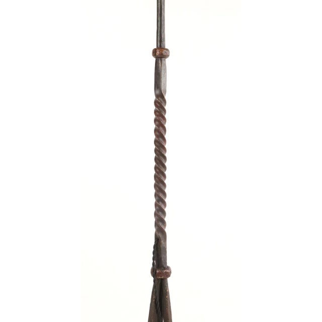 Metal Mid 20th Century Arts & Crafts Iron & Mica Floor Lamp For Sale - Image 7 of 10