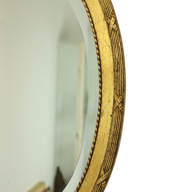 Italian Crested Mirror in Gold-Colored Resin, 1960s For Sale - Image 6 of 18
