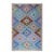 5x8 Multicolor Flat Weave Wool Diamond Cross Geometric Modern Carpet Rug For Sale