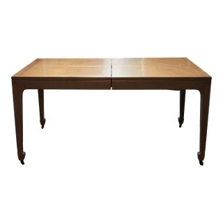 1950s Michael Taylor for Baker Walnut Extension Dining Table Far East Collection For Sale