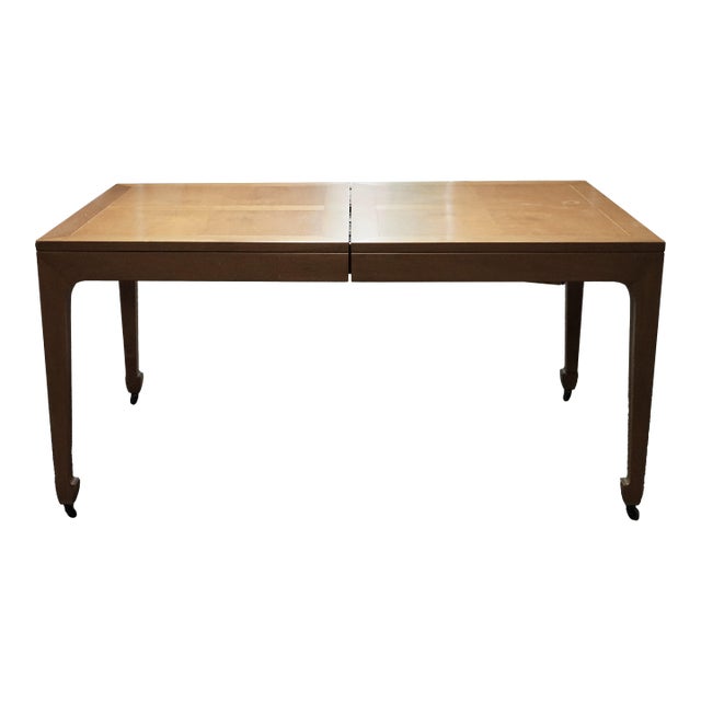 1950s Michael Taylor for Baker Walnut Extension Dining Table Far East Collection For Sale