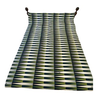 1980s Fendi Upholstery in Cream, Olive and Blue- Italian For Sale