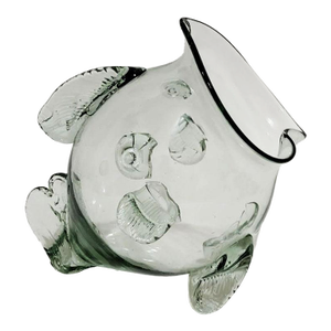 Mid-Century Blenko Style Hand Blown Fish Vase