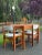 1970s Vintage Mid Century Modern Danish Teak Extendable Dining Table Set-4 For Sale - Image 5 of 12