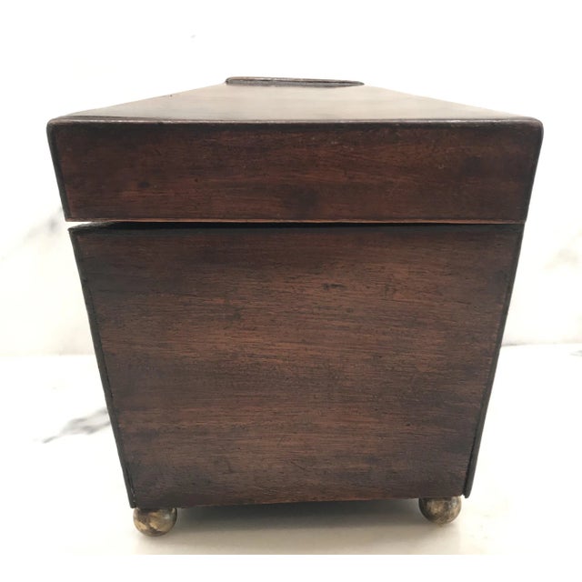 Early 19th Century British Regency Tea Box With Original Key For Sale - Image 10 of 12