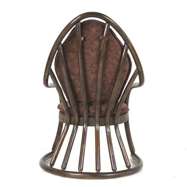 Set of Vintage Manou Rattan Armchairs and Table With Glass Top, 1970s For Sale - Image 4 of 14