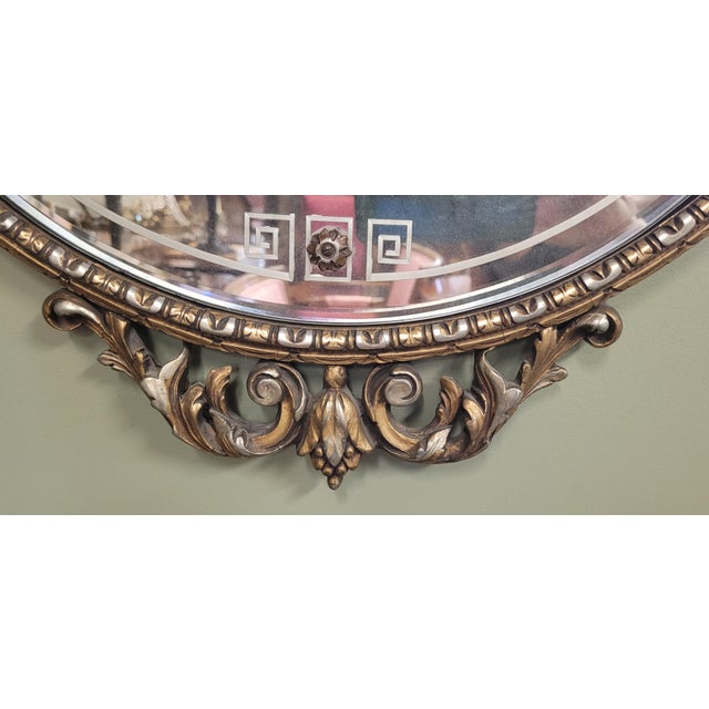 1920s 1920s Art Deco Gilt Round Small Mirror For Sale - Image 5 of 8