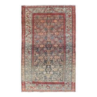 Antique Persian Malayer Rug With Colorful All-Over Geometric Design 2'8 X 4'7 For Sale