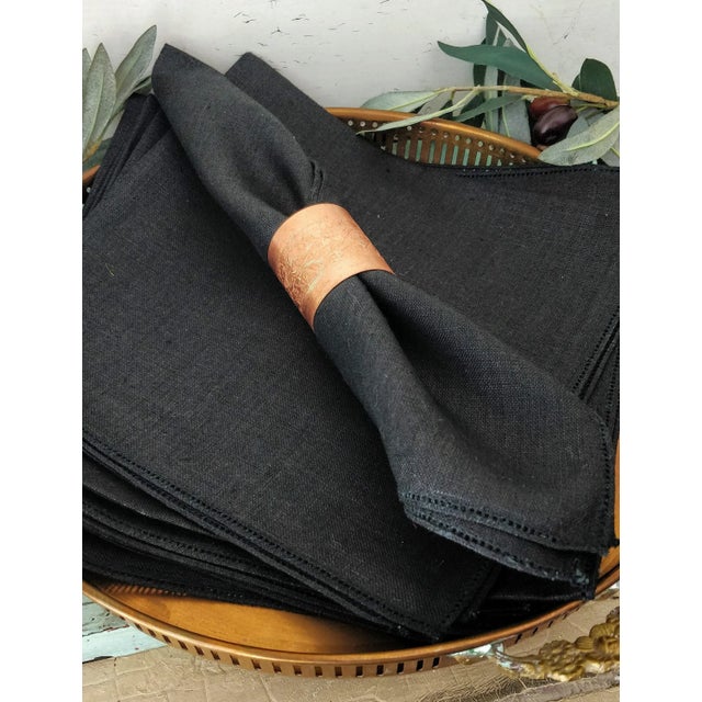 Metal Vintage CopperCraft Nos Copper Napkin Rings Set of Four For Sale - Image 7 of 10