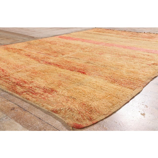 Peach Vintage Beni M'Guild Moroccan Rug, 06'09 X 09'08 For Sale - Image 8 of 10