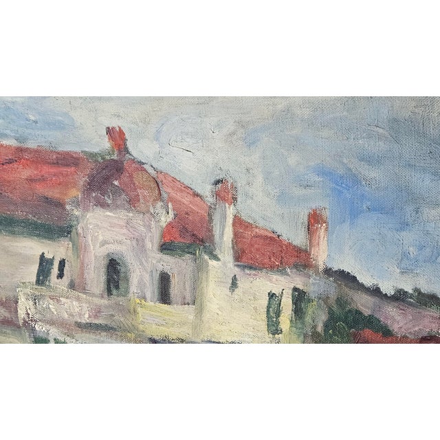 Vintage French Street Scene Oil Painting, Possibly Paris, Signed Blane Boxer For Sale - Image 4 of 16