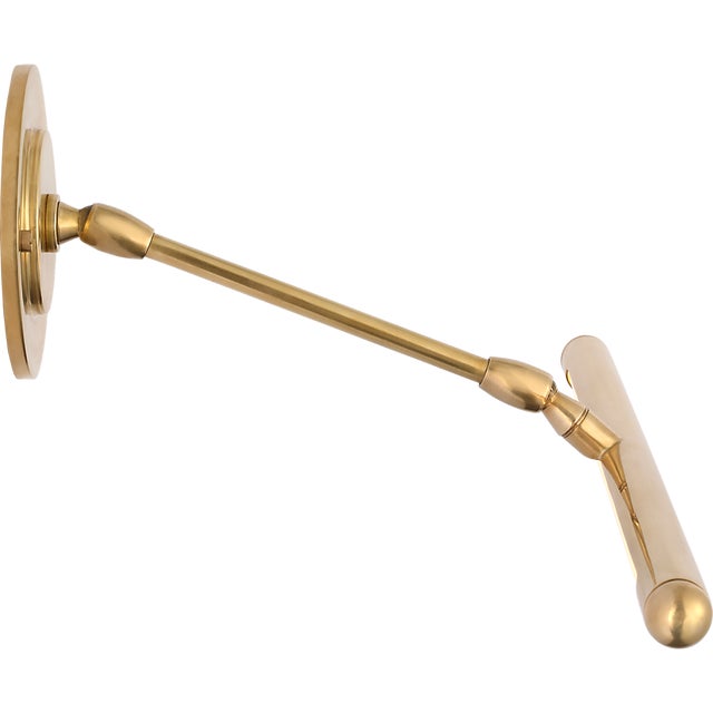 Visual Comfort Amber Lewis for Visual Comfort Signature Emery 18" Picture Light in Hand-Rubbed Antique Brass For Sale - Image 4 of 8