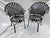 Mediterranean Vintage Francois Carre Fan Back Garden Chairs - A Pair For Sale - Image 3 of 5
