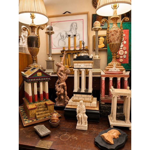 Large Neoclassical Italian Grand Tour Architectural Model of a Temple Dedicated to Cupid (Eros) For Sale - Image 4 of 15