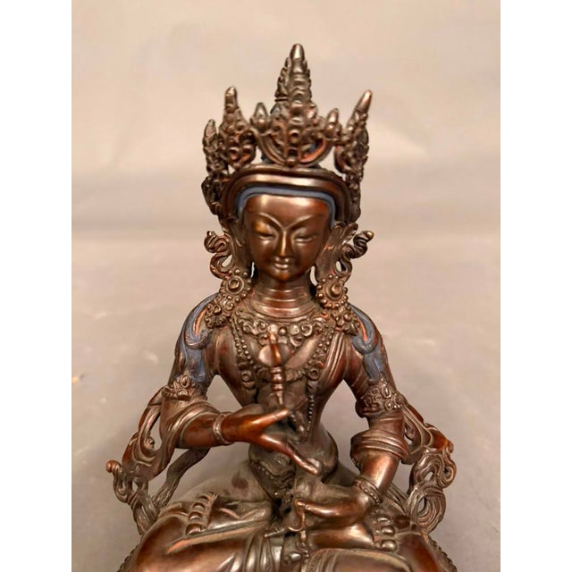 Bronze Statue of Buddha, Vintage For Sale - Image 13 of 14