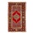 Vintage Handmade Khotan Wool Rug in Red With Medallion Design - 3′5″ × 5′8″ For Sale