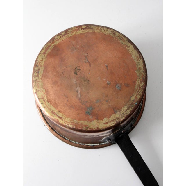 Antique Copper Saucepan With Iron Handle For Sale - Image 13 of 13