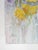 Contemporary late 20th century watercolor on paper painting of yellow and purple flowers by Margaret Smith (20th 21st...