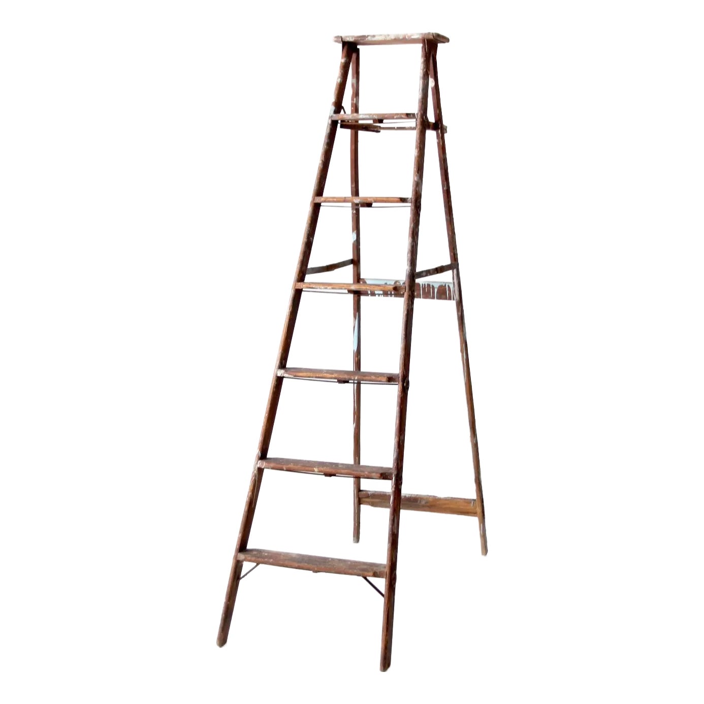 vintage-wooden-painters-ladder