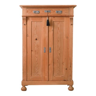 19th Century German Pine Cabinet, Housekeeper's Cupboard For Sale